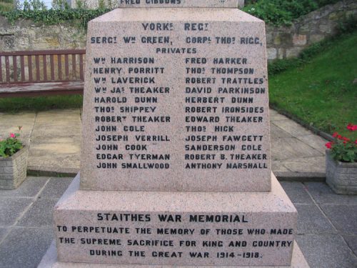 Staithes War Memorial